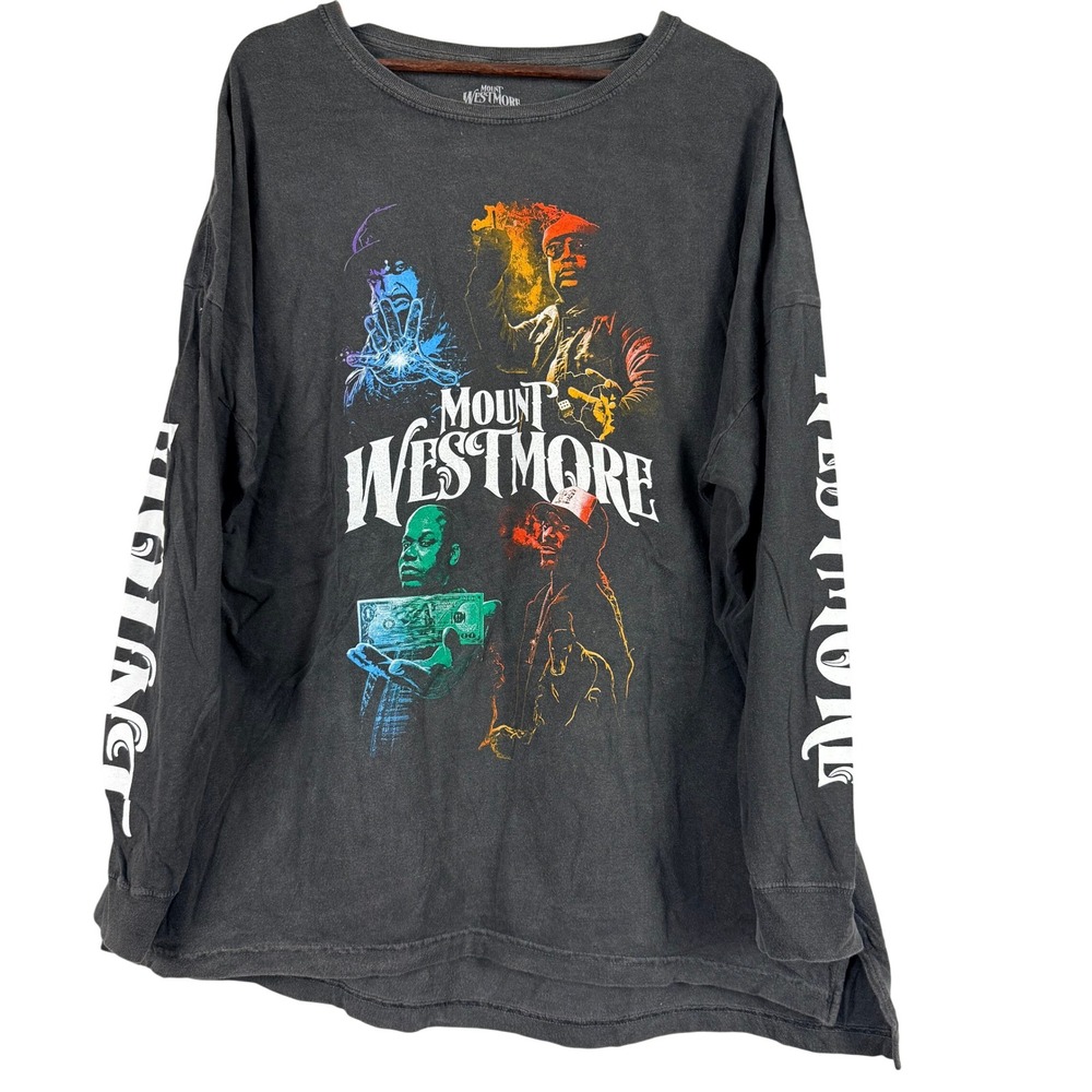 Mount Westmore Long Sleeve Rap Tee Snoop Dogg Ice Cube E-40 Too Short XL Black